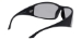 Bigfoot Matte Blk Frame/Smoke Lens Wrap Sunglass - 4480