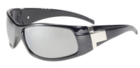 Road Run - 4110 Silver Mirror Grey Lens/Black Metallic Frame motorcycle sunglasses, shatterproof lenses, 