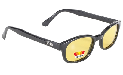 KDs -  20129 Polarized Yellow Original KDs Yellow Polarized Lenses, polarized yellow lenses, biker sunglasses, 