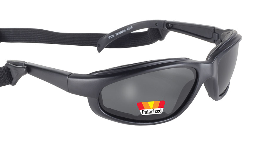 Chopper Motorcycle Riding Glasses – Foam Padded, UV Protection, Dustproof, Black Frame
