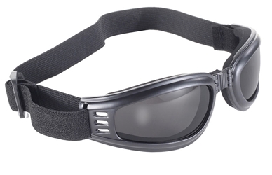 Kickstart Nomad Motorcycle Goggle - 4520 Smoke/Black motorcycle goggles, folding motorcycle goggles, small motorcycle goggles, 