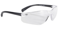 Spoiler - 5005 Clear/Black safety glasses, clear safety glasses, wrap clear lens sunglasses, polycarbonate lenses, skinny arms sunglasses