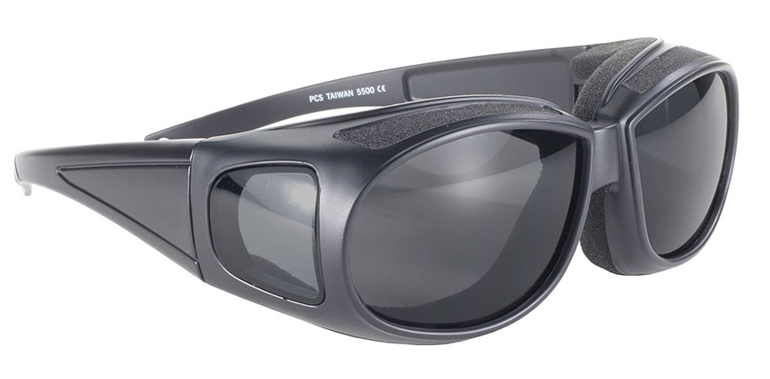 Defender - 5500 Smoke/Black - Can Be Worn Over Eyeglasses! Padded Fit Over Motorcycle Sunglass, Over Prescription Padded Glasses, Comfortable Fit Over Padded Sunglass, Fitovers
